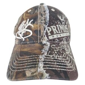 Vtg PRIMOS Hunting Calls Speak The Language Mossy Oak Camo Hat Strapback Cap